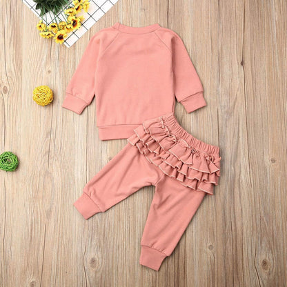 Newborn Baby Girls Clothes Cotton Suit Cute Baby Kid Infant Toddler Play Wear Fall Winter Rainbow Outfits